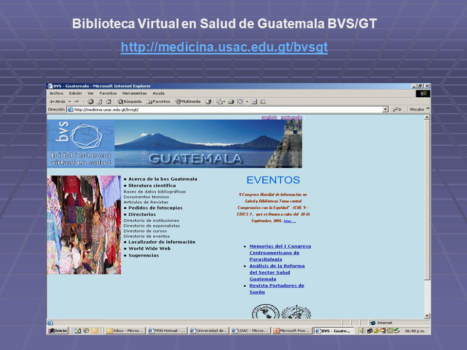 Biblioteca Virtual en Salud de Guatemala BVS/GT