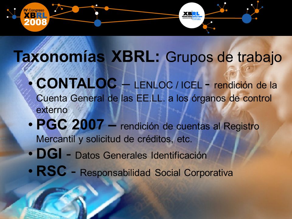 15 Taxonomías XBRL: Grupos de trabajo CONTALOC – LENLOC / ICEL - rendición de la Cuenta General de las EE.LL.