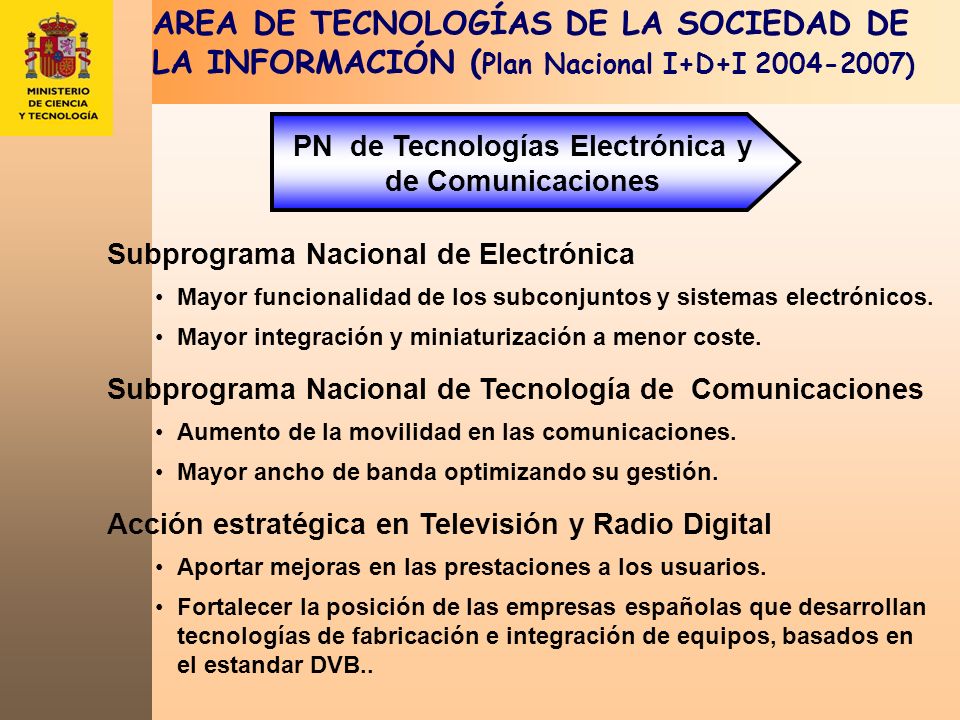 Subprograma Nacional de Electrónica Mayor funcionalidad de los subconjuntos y sistemas electrónicos.
