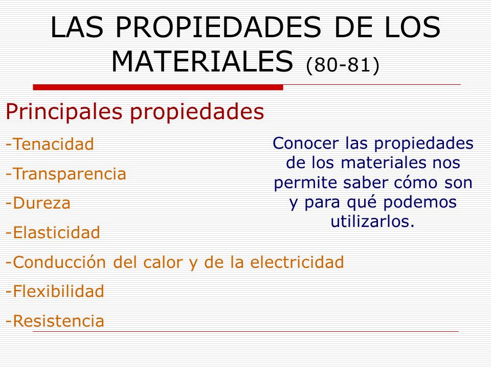 Resultado de imagen de propiedades de los materiales 4º primaria