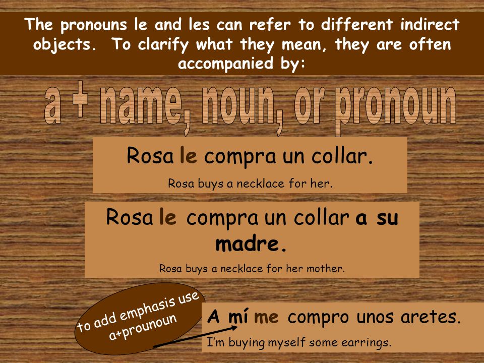 The pronouns le and les can refer to different indirect objects.