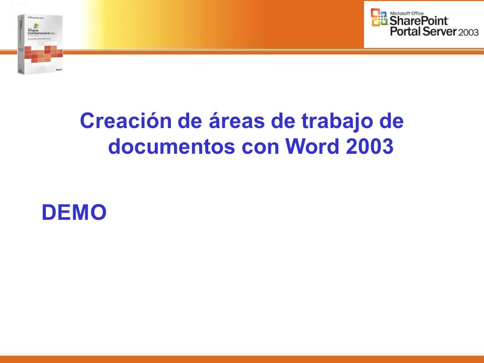 Creación de áreas de trabajo de documentos con Word 2003 DEMO