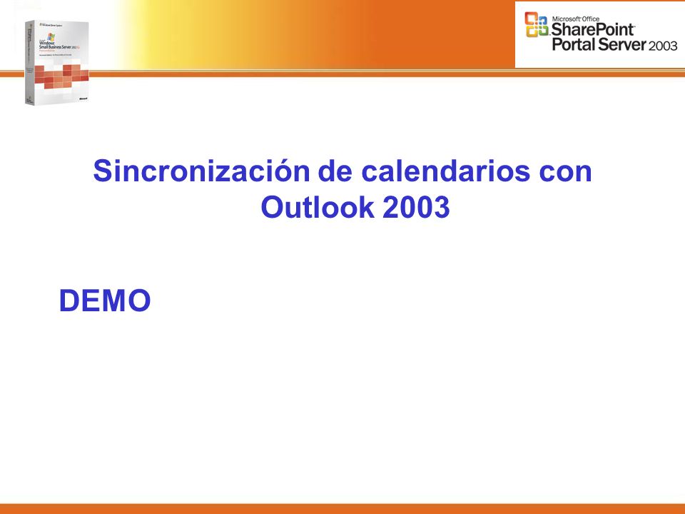 Sincronización de calendarios con Outlook 2003 DEMO