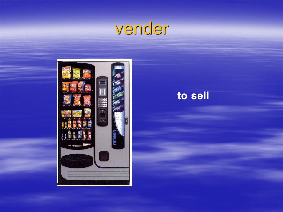 vender to sell