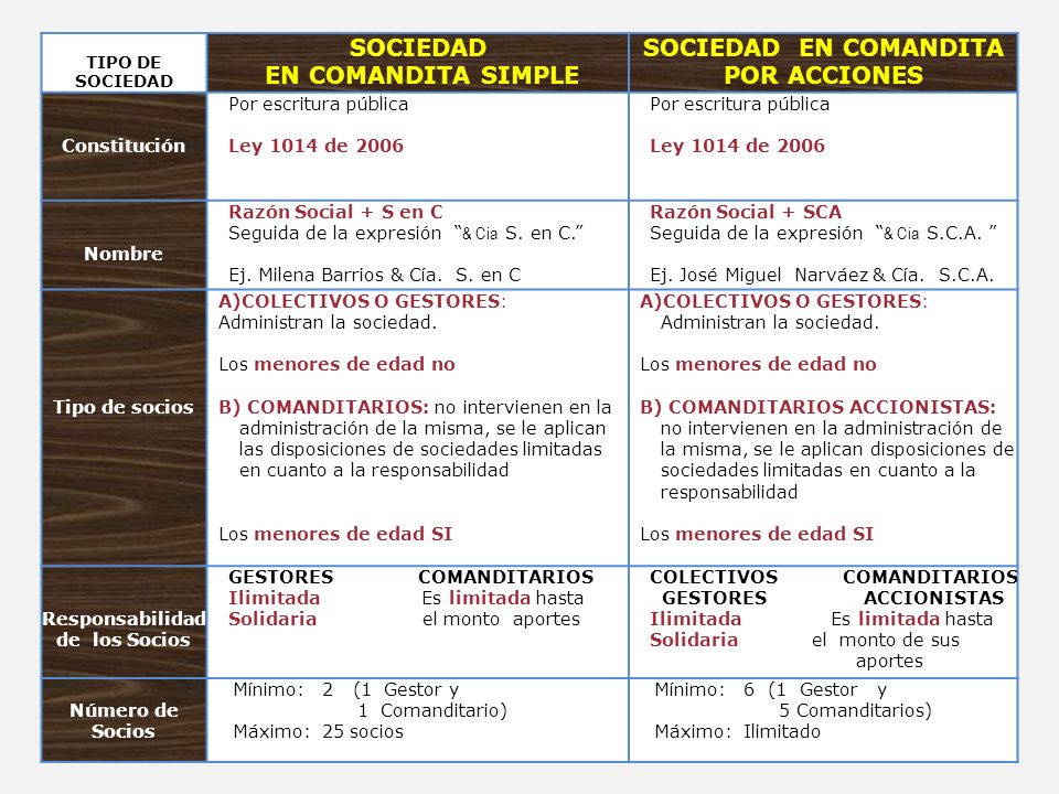 EMPRESA SOCIEDAD EN COMANDITA SIMPLE empresa sociedad en comandita simple: