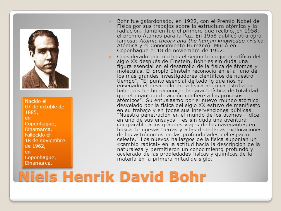 an introduction to the life of niels hendrik david bohr Discover more about niels bohr niels henrik david bohr (danish: to be used for life by the dane who had made the most prominent contribution to science. an introduction to the life of niels hendrik david bohr Discover more about niels bohr niels henrik david bohr (danish: to be used for life by the dane who had made the most prominent contribution to science.