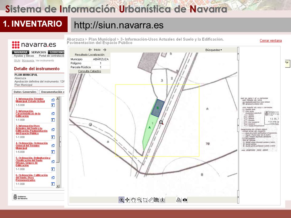 1. INVENTARIO Sistema de Información Urbanística de Navarra