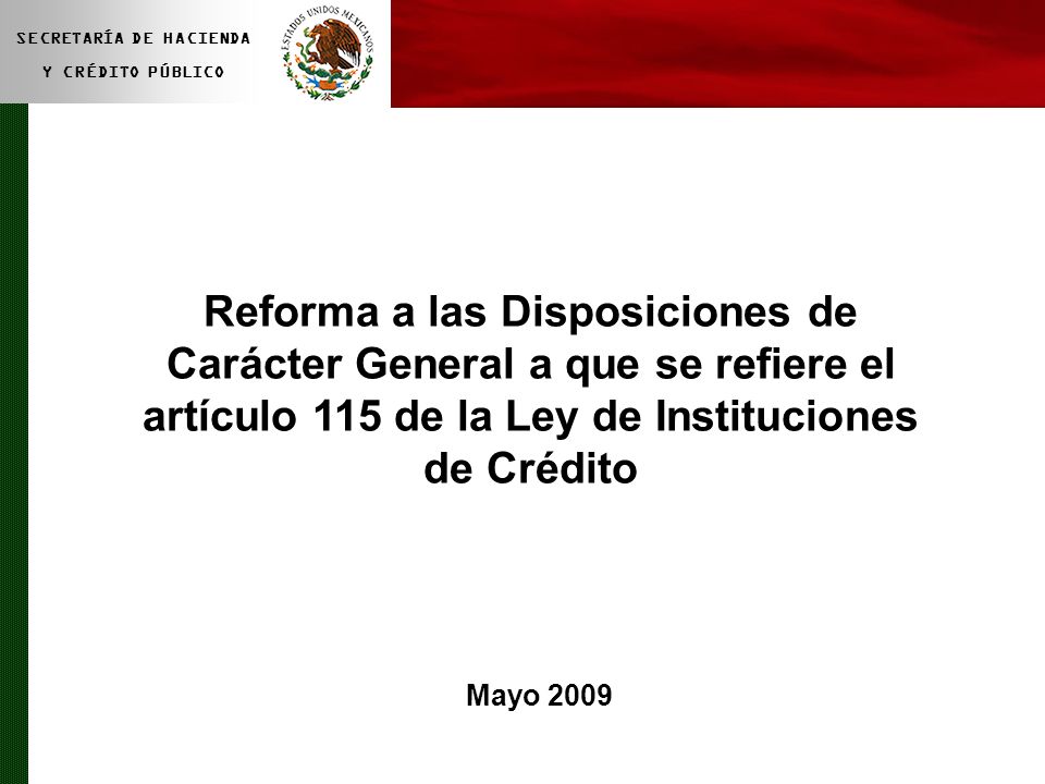 LEY GENERAL DE LAS INSTITUCIONES DE CREDITO ley general de las instituciones de credito: