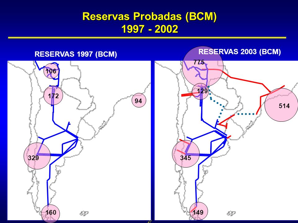 Freyre & Asoc Reservas Probadas (BCM) RESERVAS 1997 (BCM) RESERVAS 2003 (BCM)