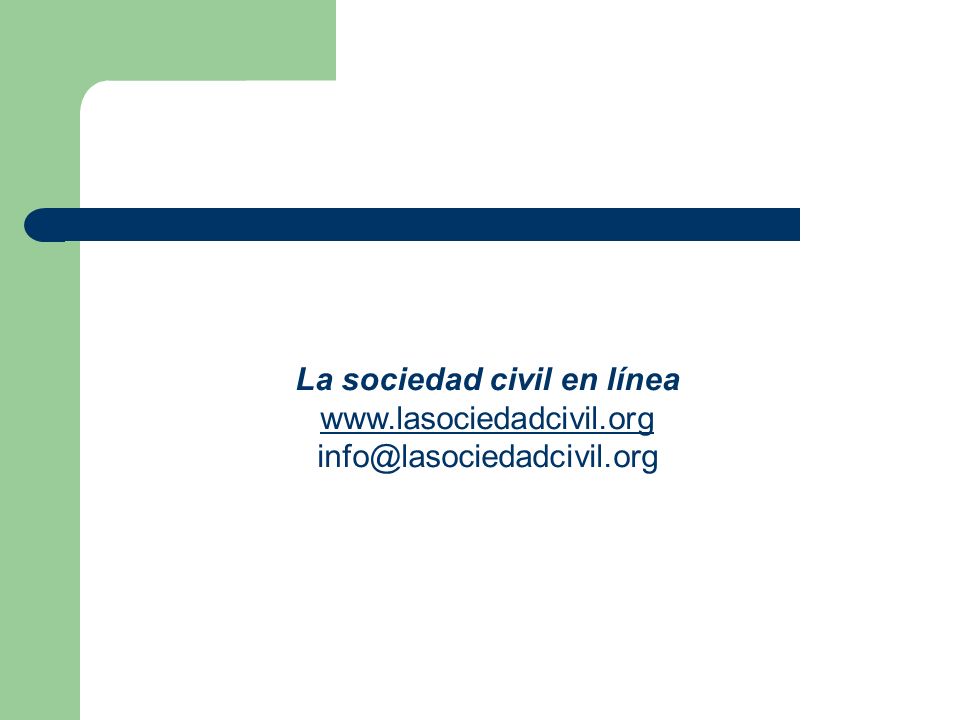 La sociedad civil en línea
