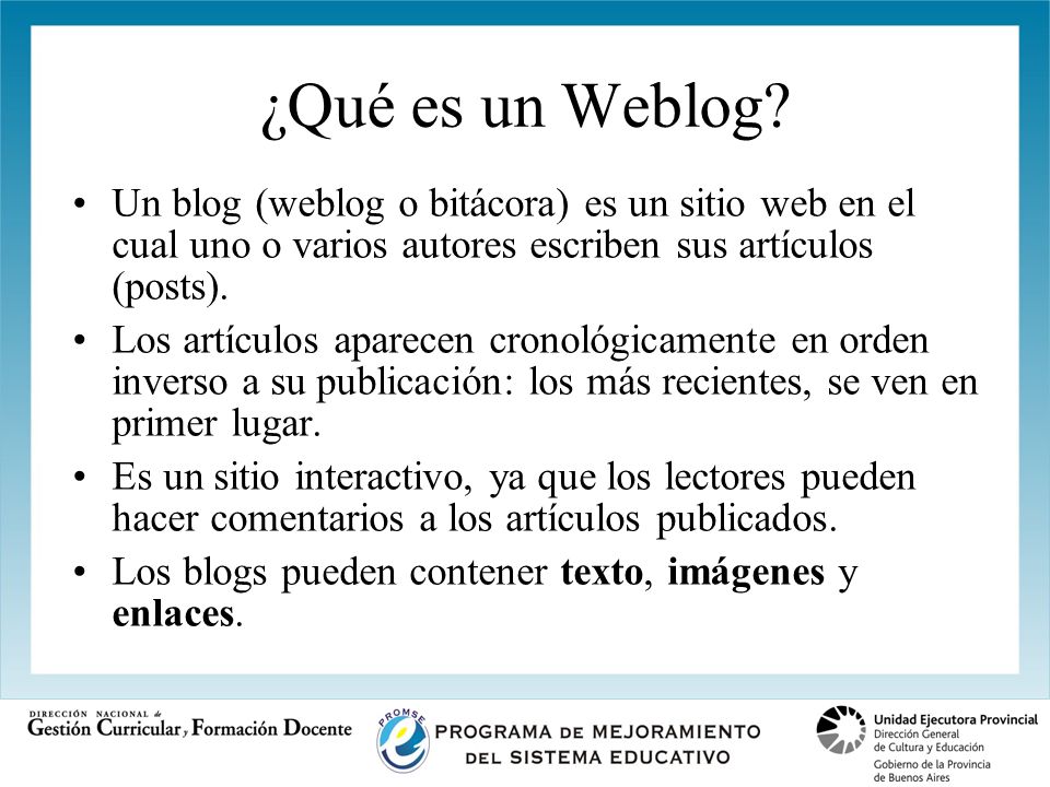 ¿Qué es un Weblog.