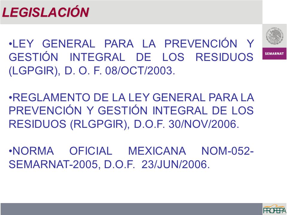LEY GENERAL PARA LA PREVENCION Y GESTION INTEGRAL ley general para la prevencion y gestion integral: