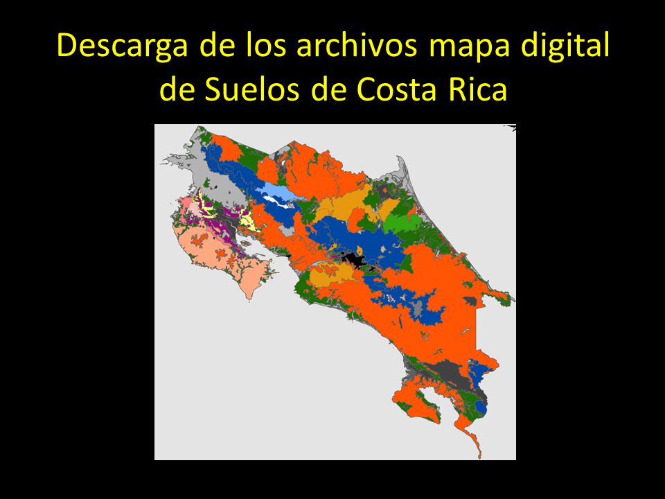 Descarga de los archivos mapa digital de Suelos de Costa Rica