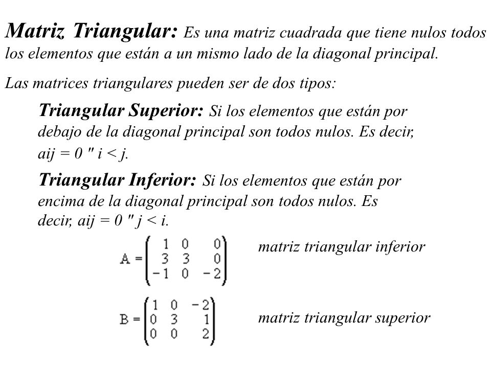 ELEMENTOS DE LA MATRIZ elementos de la matriz: