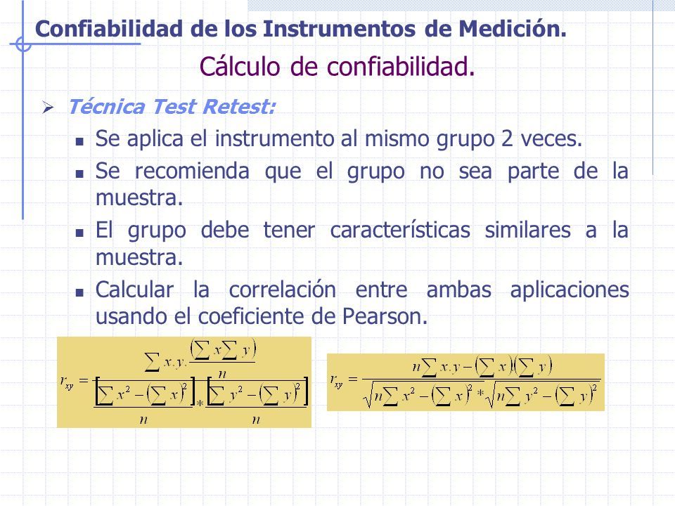 Confiabilidad De Los Instrumentos De Medici N Confiabilidad Se