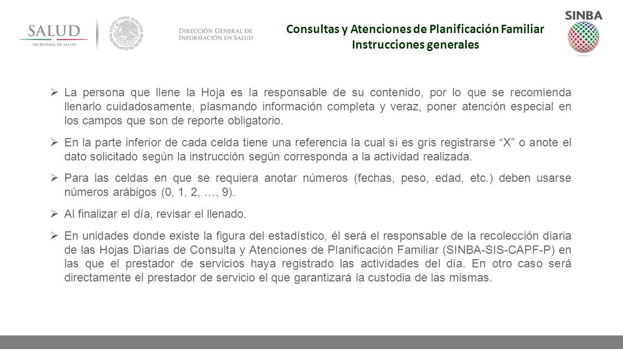 Llenado De Los Formatos Nominales Consultas Y Atenciones De