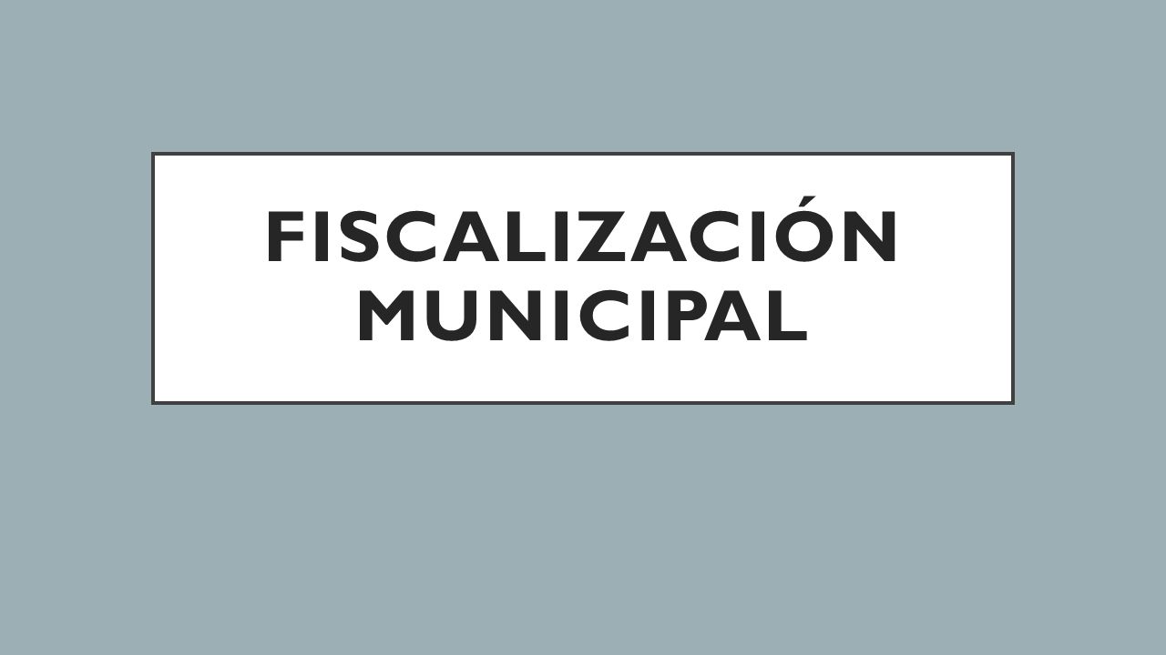 Fiscalizaci N Municipal Art Culo Fiscalizaci N La Prestaci N De