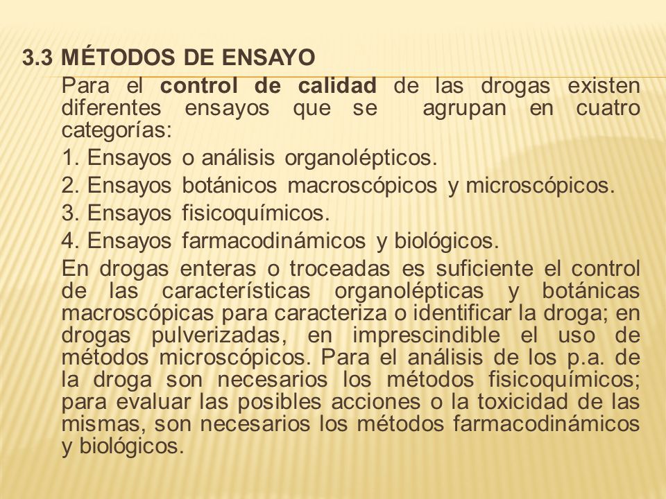 Cap Tulo Ensayos De Identificaci N Y Control De Las Drogas