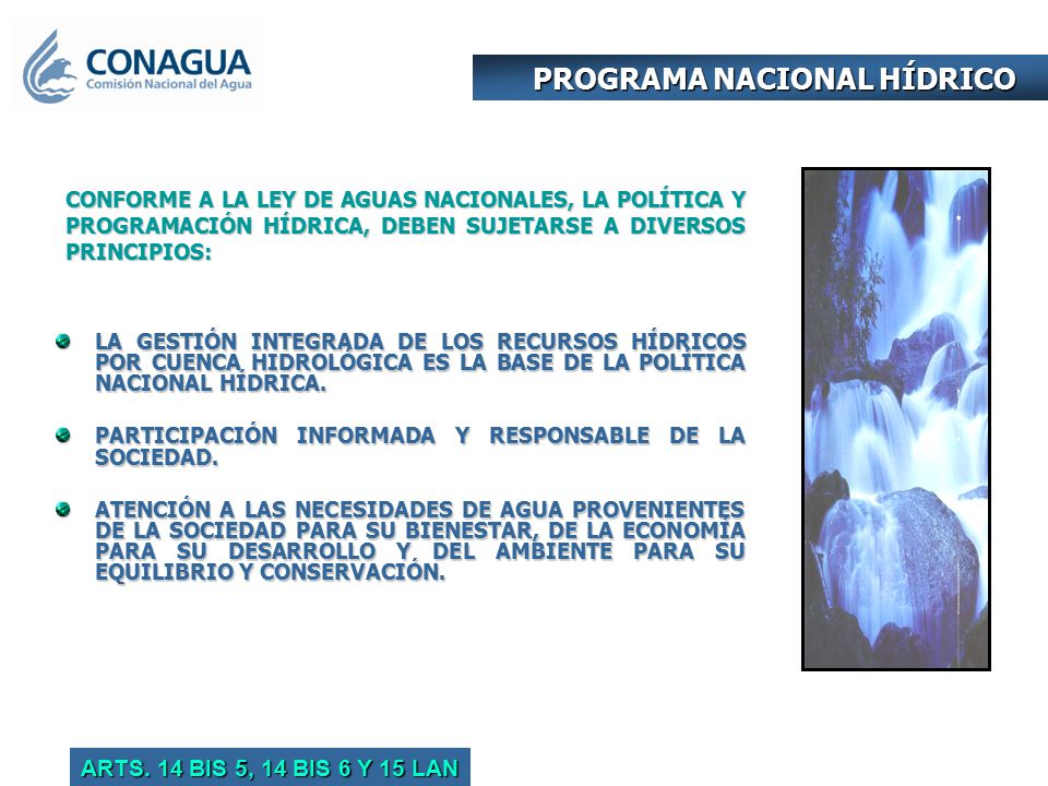 LEY DE AGUAS NACIONALES VIGENTE ley de aguas nacionales vigente: