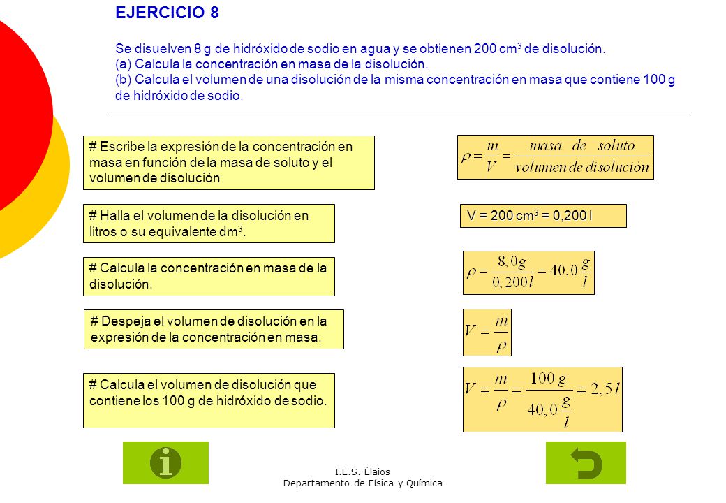EJERCICIO FISICA QUIMICA ESO ejercicio fisica quimica eso:
