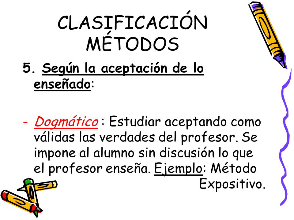 CLASIFICACIÓN MÉTODOS 5.