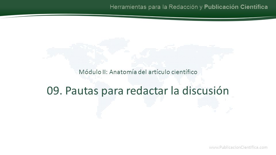 Herramientas para la Redacción y Publicación Científica 09.