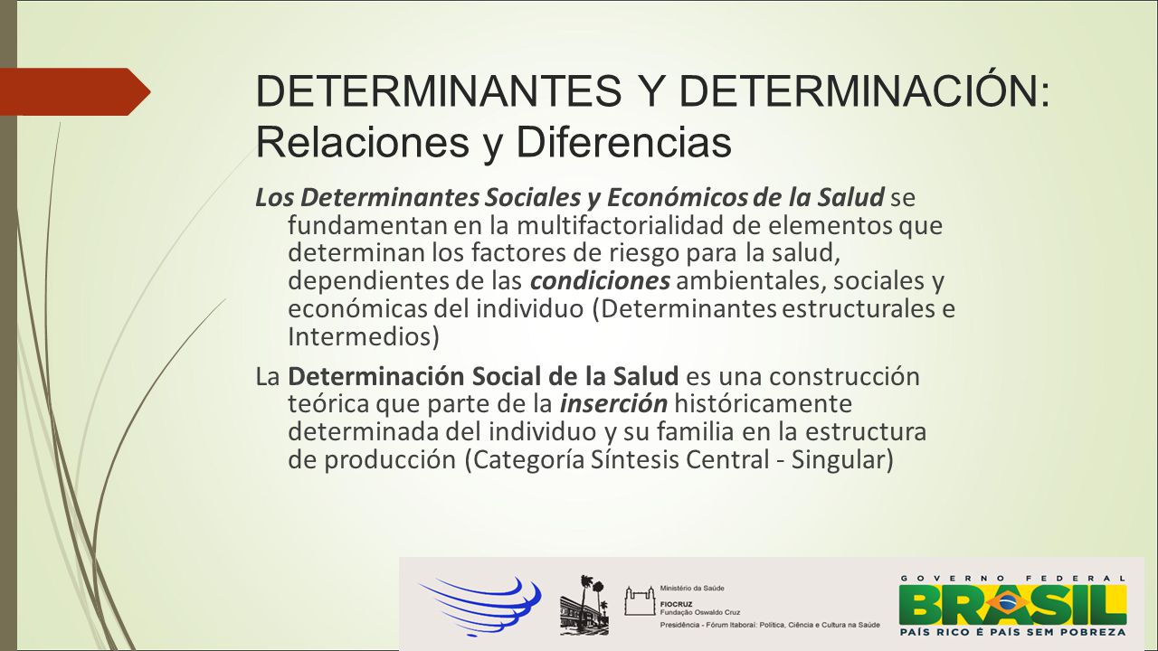 Monitoreo y evaluación de la determinación social de la salud papel de