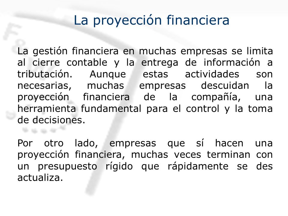 Proyección financiera Copyright©