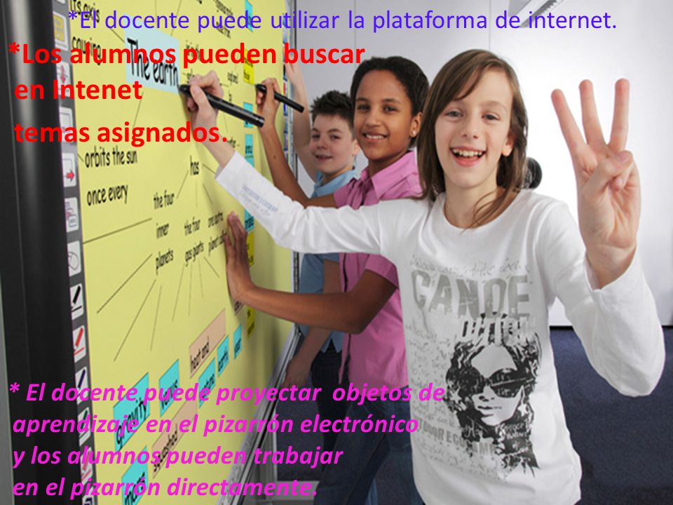*El docente puede utilizar la plataforma de internet.