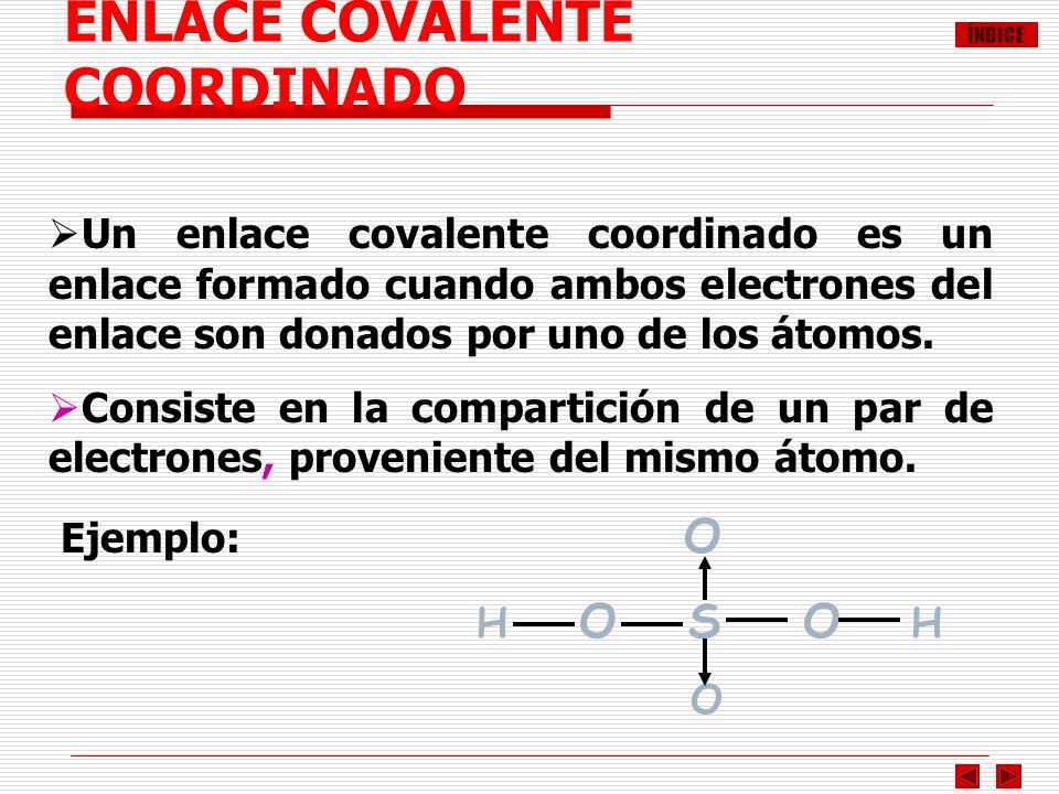 Ndice Enlace Qu Mico El Enlace Qu Mico Ndice Ndice Tipos De