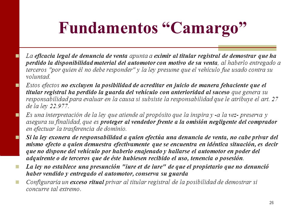 DENUNCIA DE VENTA AUTOMOTOR denuncia de venta automotor:
