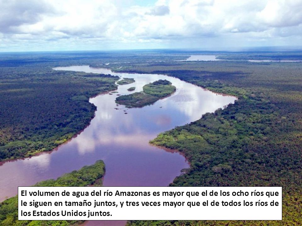 El Amazonas arroja tanta agua al Atlántico que, a más de 160 Km de su desembocadura, se puede sacar agua dulce del océano.