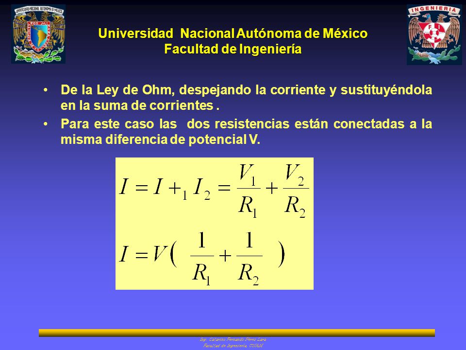 Universidad Nacional Autónoma de México Facultad de Ingeniería Ing.