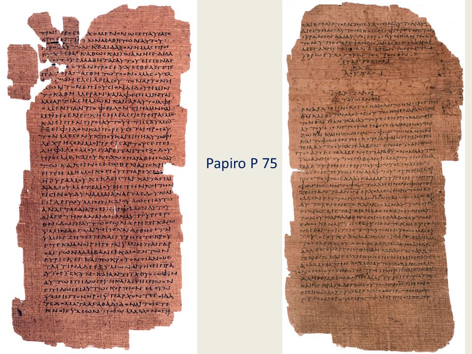 Resultado de imagem para papiro 75