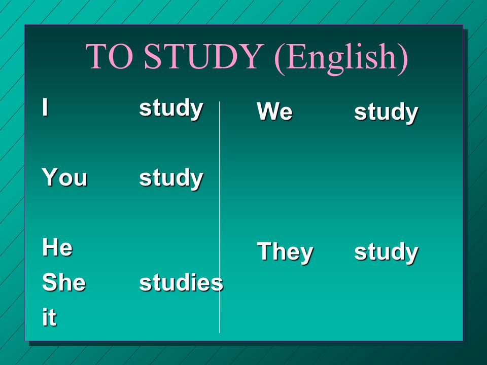 STEM / ENDING n For example, for estudiar, … estudi is the stem. n ar is the ending.