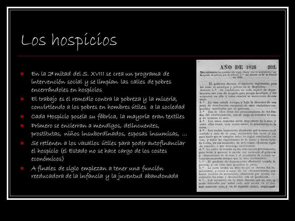 La Ilustraci N Los Hospicios La Exposici N Los Asilos Ppt Descargar