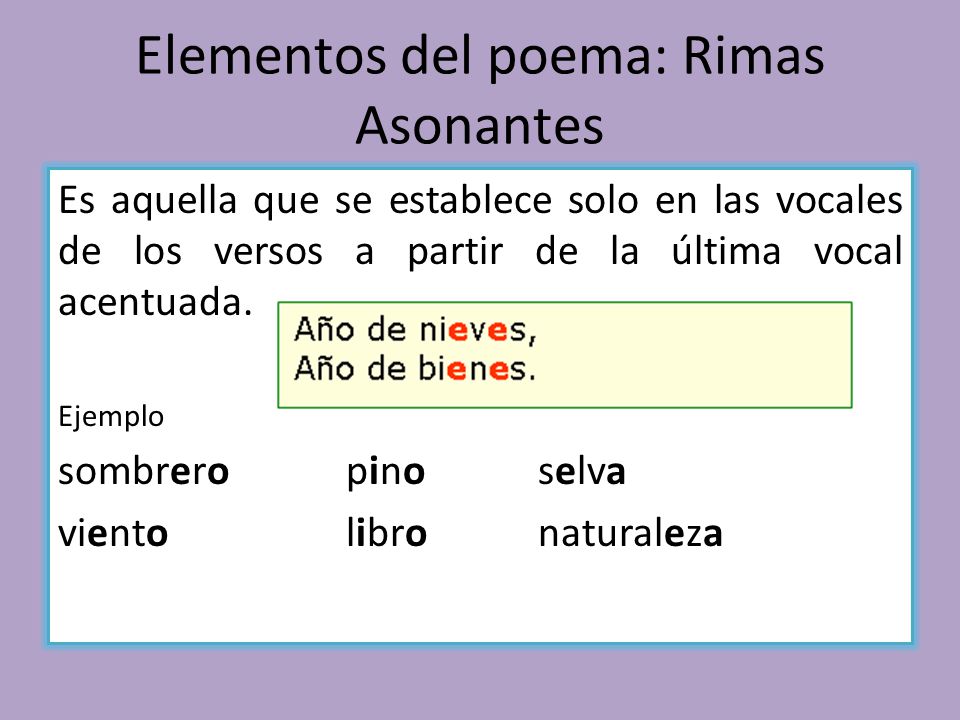 EJEMPLO RIMA ASONANTE ejemplo rima asonante: