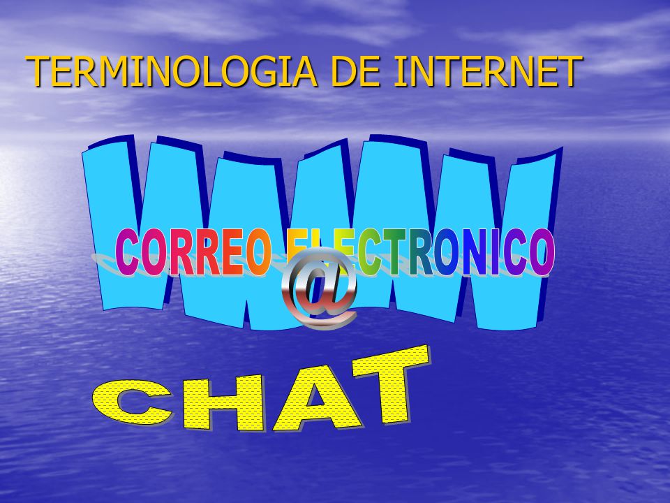 TERMINOLOGIA DE INTERNET
