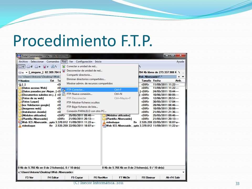 Procedimiento F.T.P. 33(C) Inecor Informática. 2011