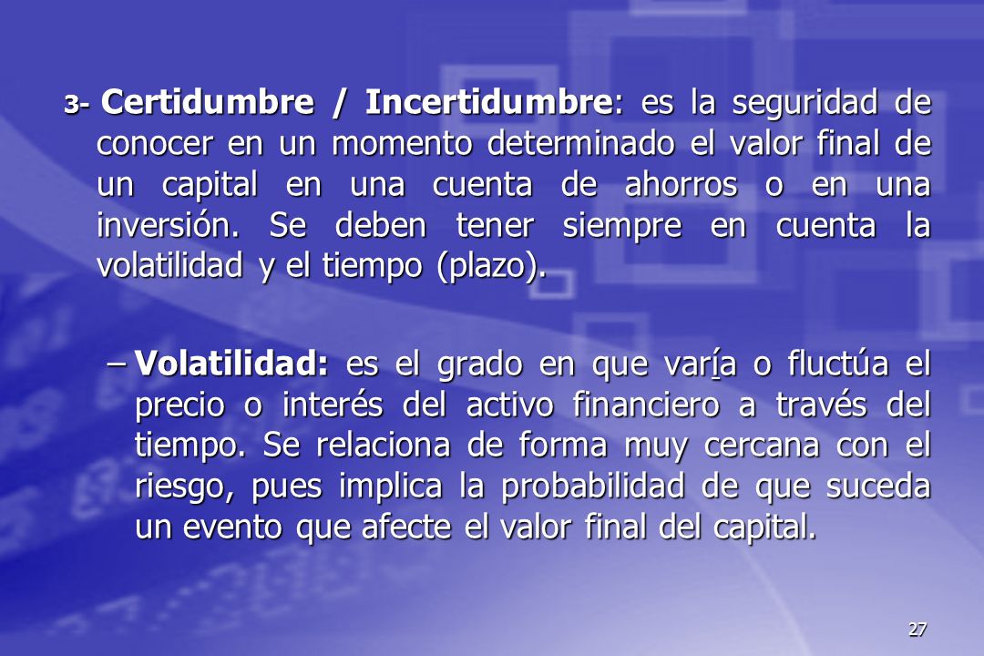 VALOR FINAL CAPITAL FINANCIERO valor final capital financiero: