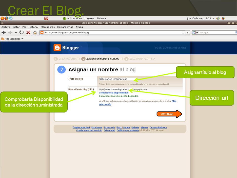 Crear El Blog.