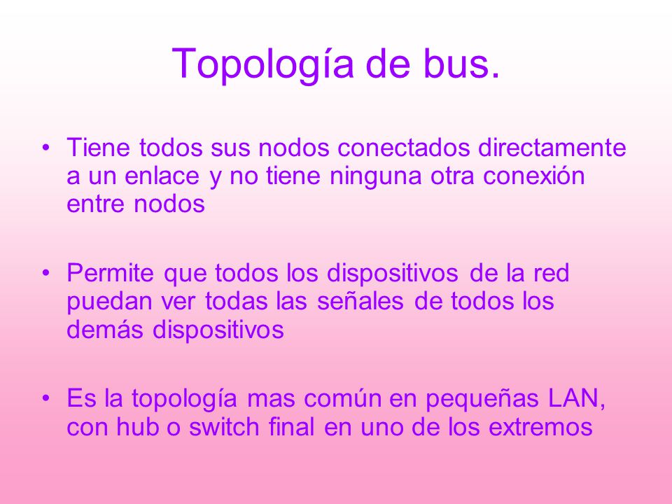 Topología de bus.