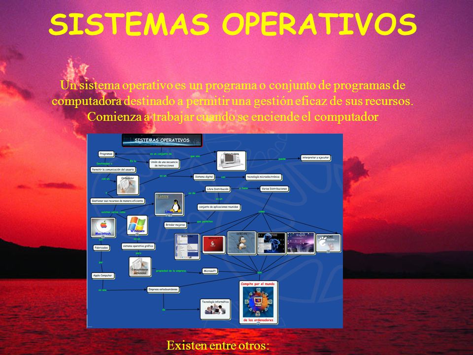 SISTEMAS OPERATIVOS Un sistema operativo es un programa o conjunto de programas de computadora destinado a permitir una gestión eficaz de sus recursos.