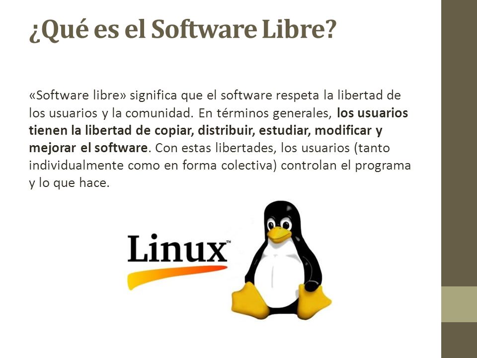 ¿Qué es el Software Libre.