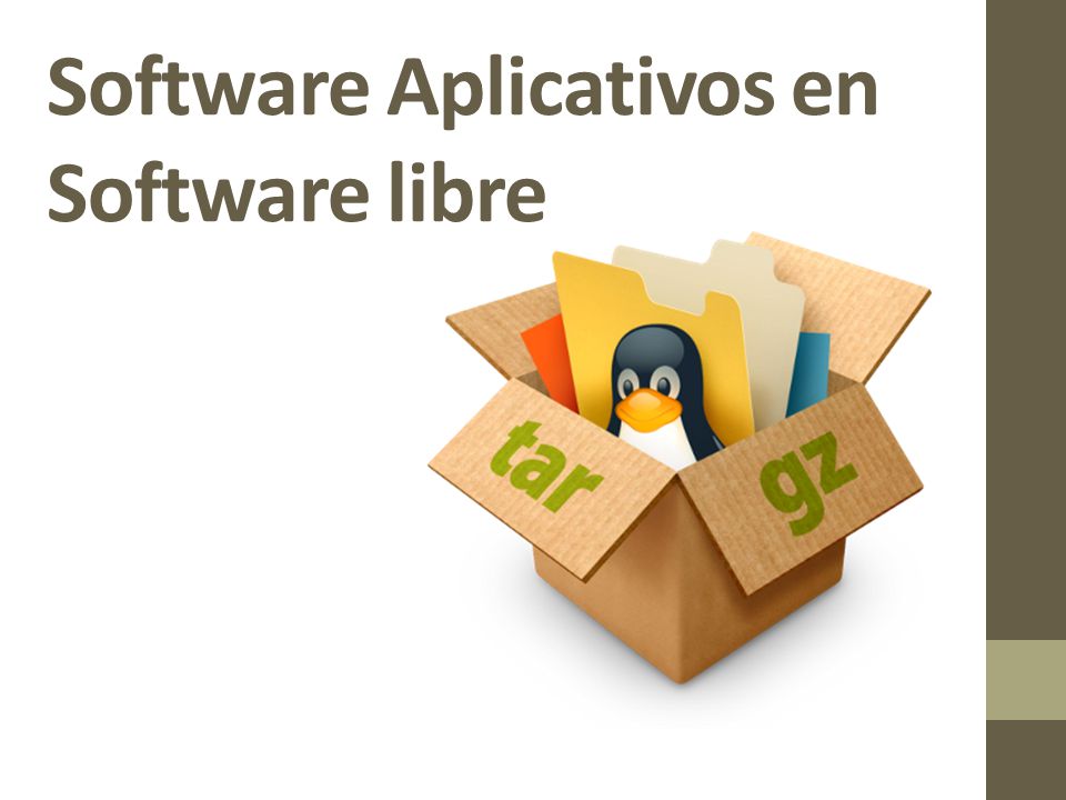 Software Aplicativos en Software libre