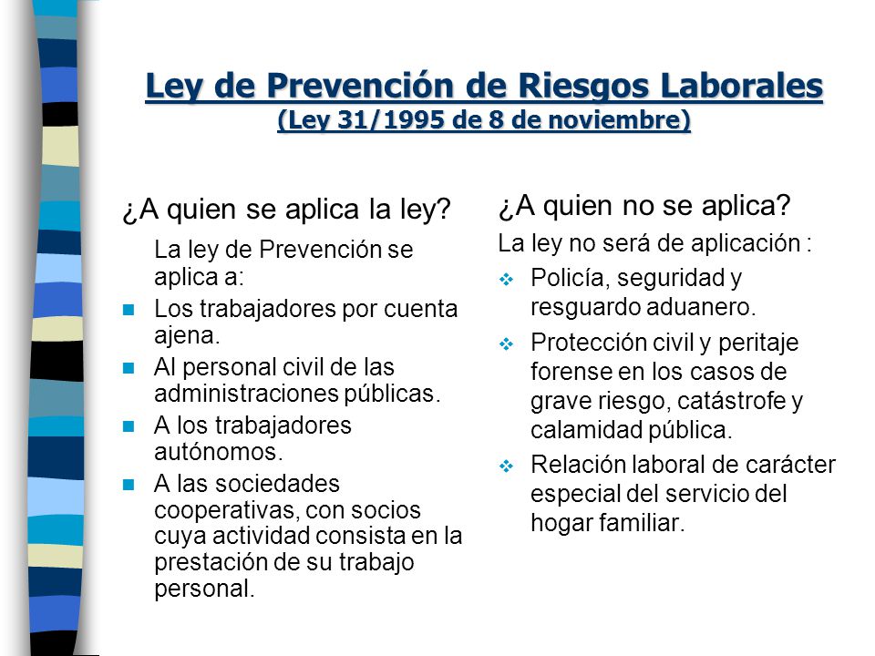 LEY 31 1995 DE 8 DE NOVIEMBRE PREVENCION DE RIESGOS ley 31 1995 de 8 de noviembre prevencion de riesgos: