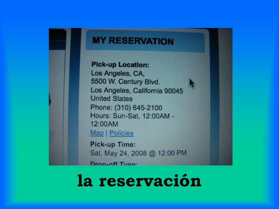 la reservación