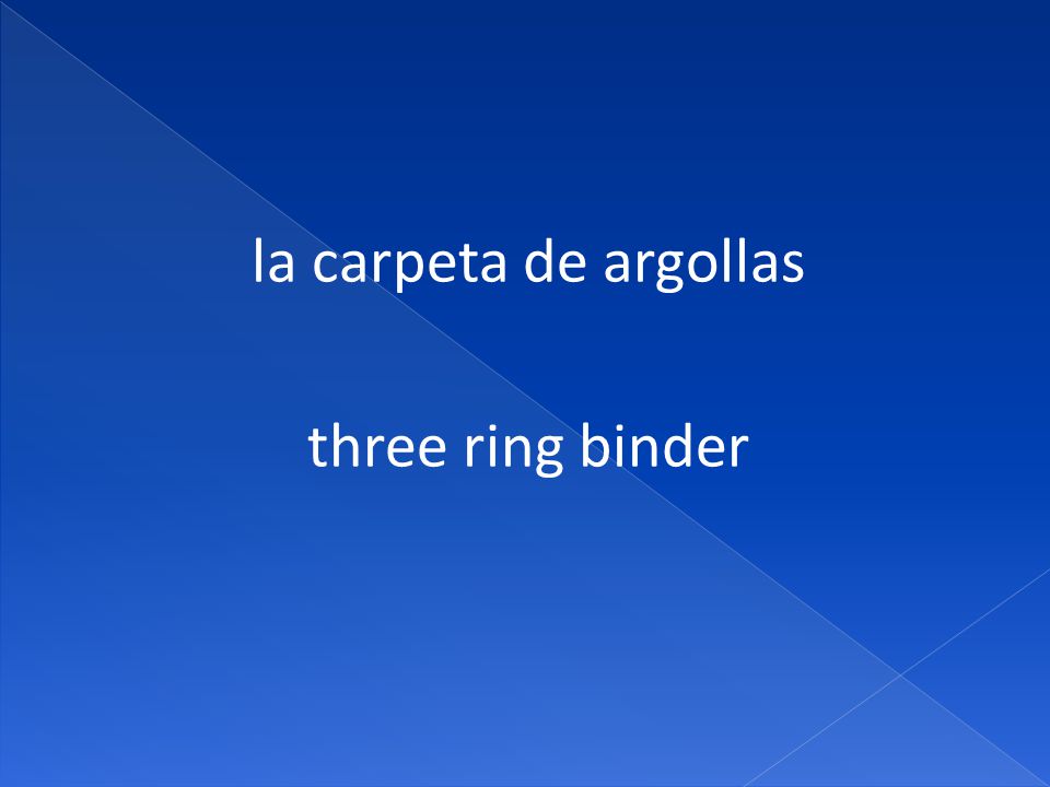 la carpeta de argollas three ring binder