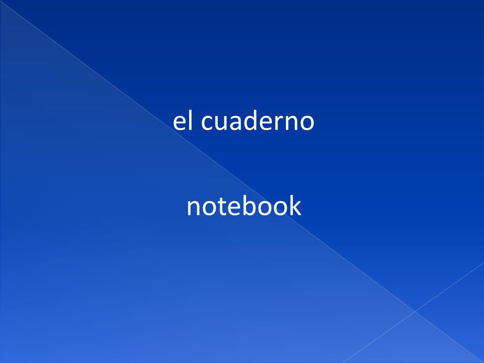 el cuaderno notebook