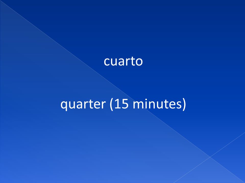 cuarto quarter (15 minutes)